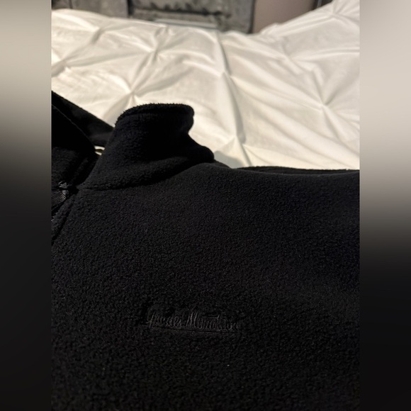 Vintage Mens XL Gander Mountain 1/4 Zip Black Fleece Pullover Sweatshirt Jacket - Picture 14 of 16